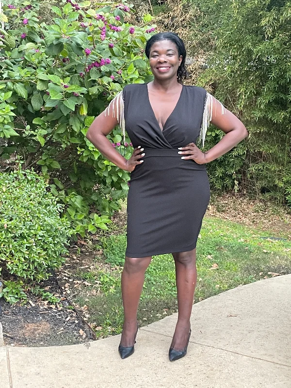 Deal Frenzy Black Plus Size Mini Dress