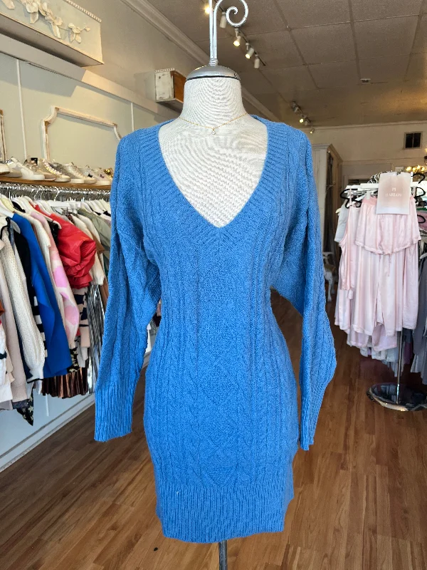 Blue Sweater Dress