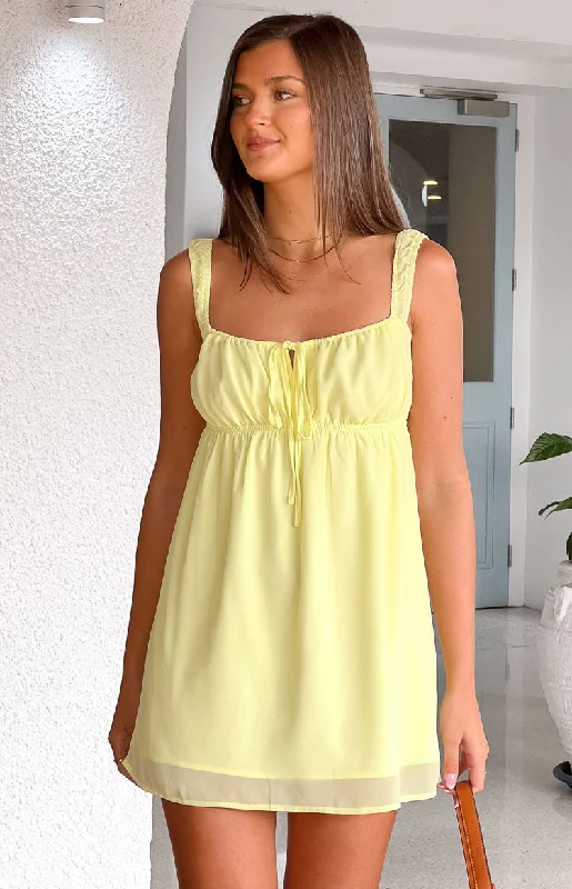Great Deals Brooke Yellow Mini Dress
