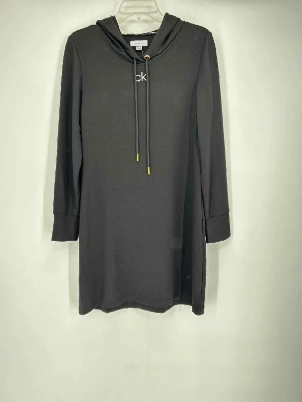 Calvin Klein Size M Black Hoodie Dress