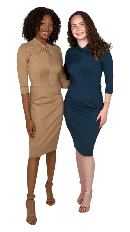Take Advantage Dark Blue Mid Sleeve Dress