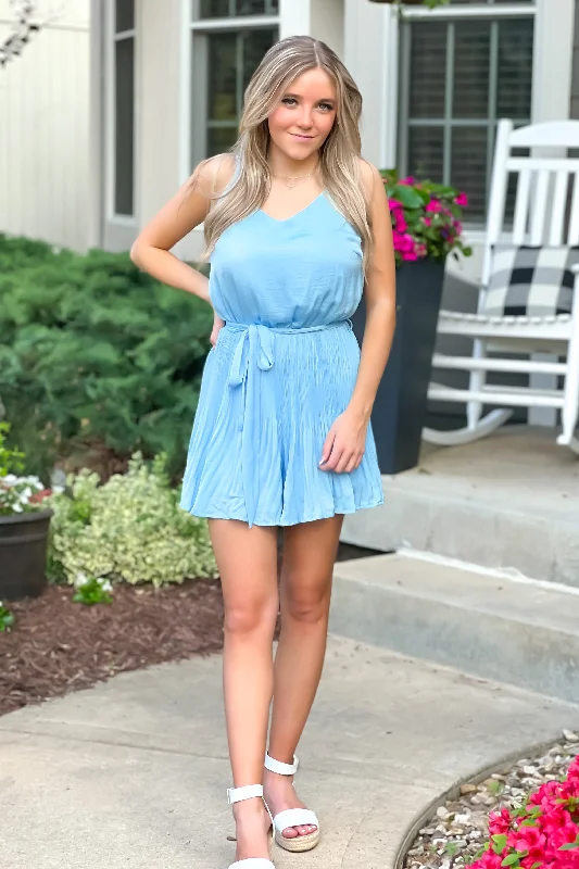 Eloise Romper : Carolina Blue