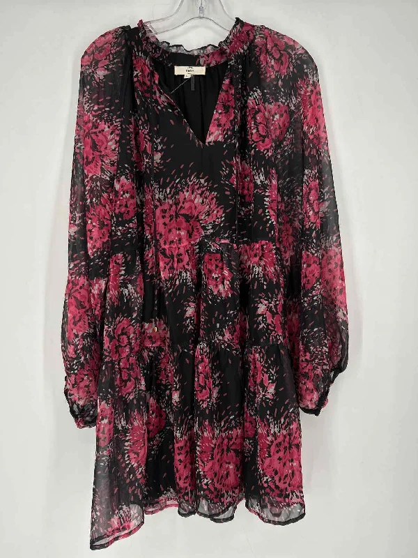 Entro Size L Black Floral Dress