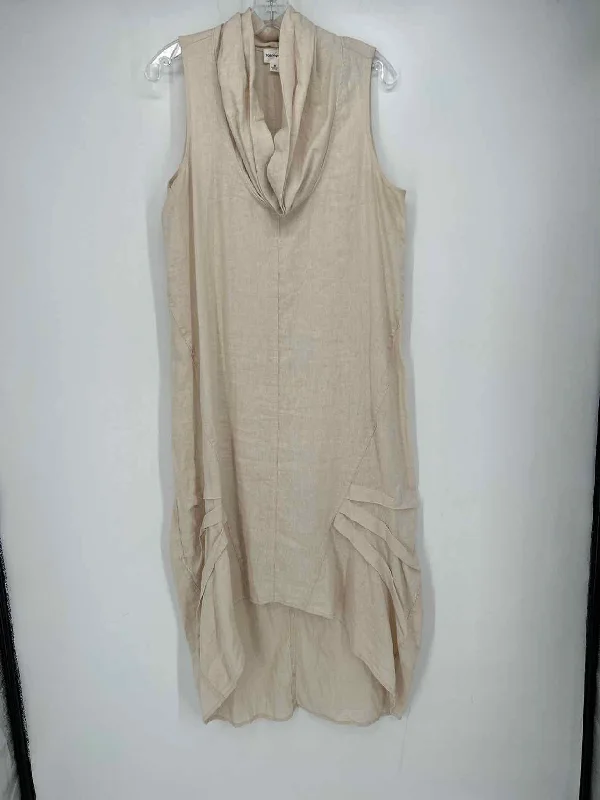 For Cynthia Size M Almond Milk Linen Blend Dress