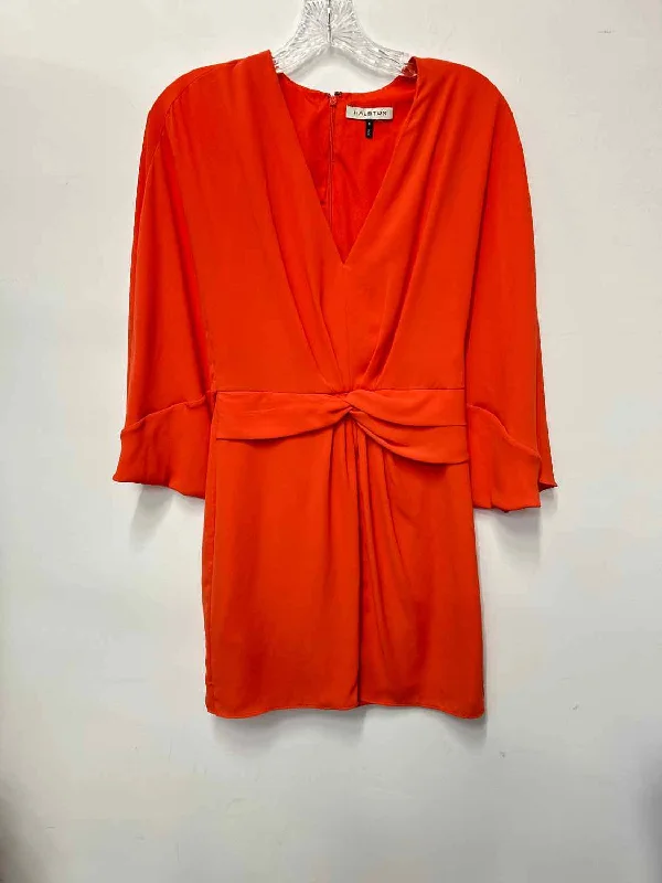 Halston Size 0 Fire Orange Dress