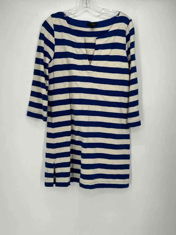 J Crew Size M Blue & White Striped Dress