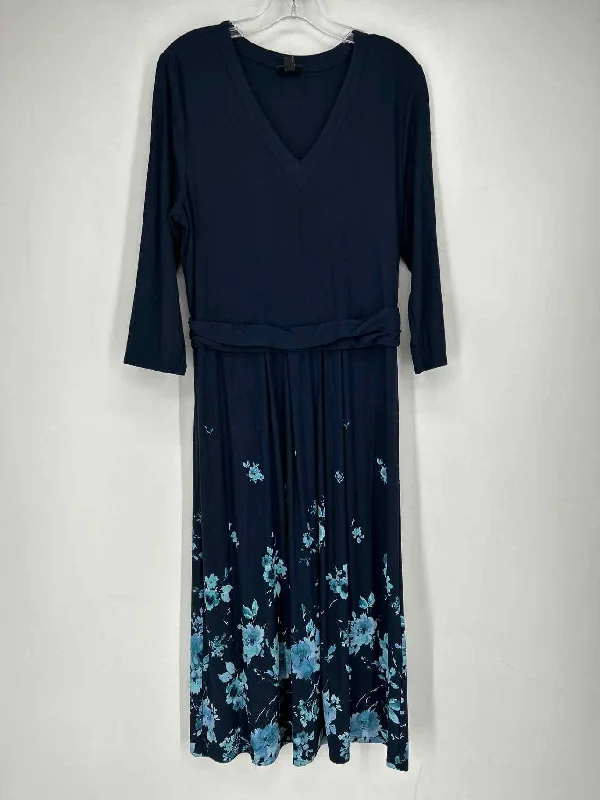 J Jill Size M Navy Floral Dress