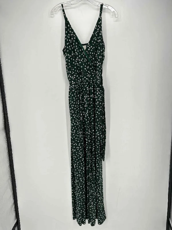 Kaileigh Size L Green Floral Jumpsuit