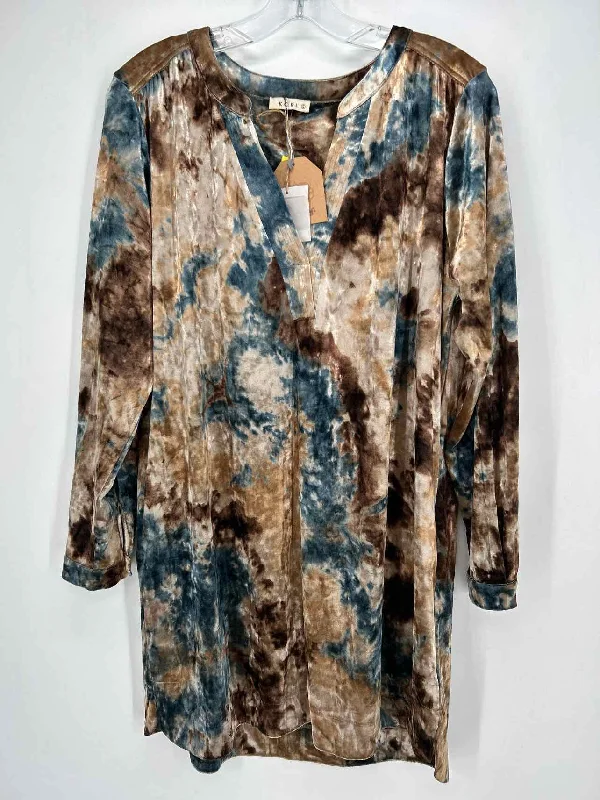 Kori Size S Brown Print Velvet NWT Dress