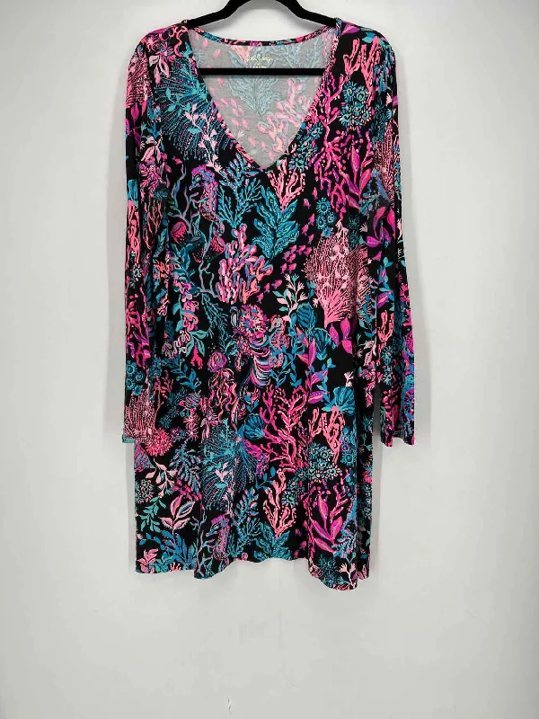 Lilly Pulitzer Size XL Black Print As Is Dress