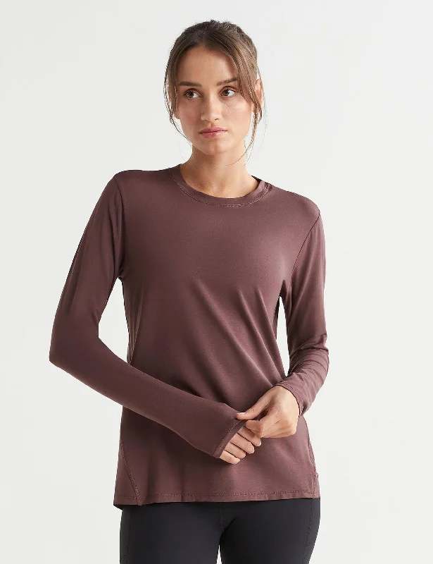 Loyalty Reward Kendall Long Sleeve Top - Burgundy