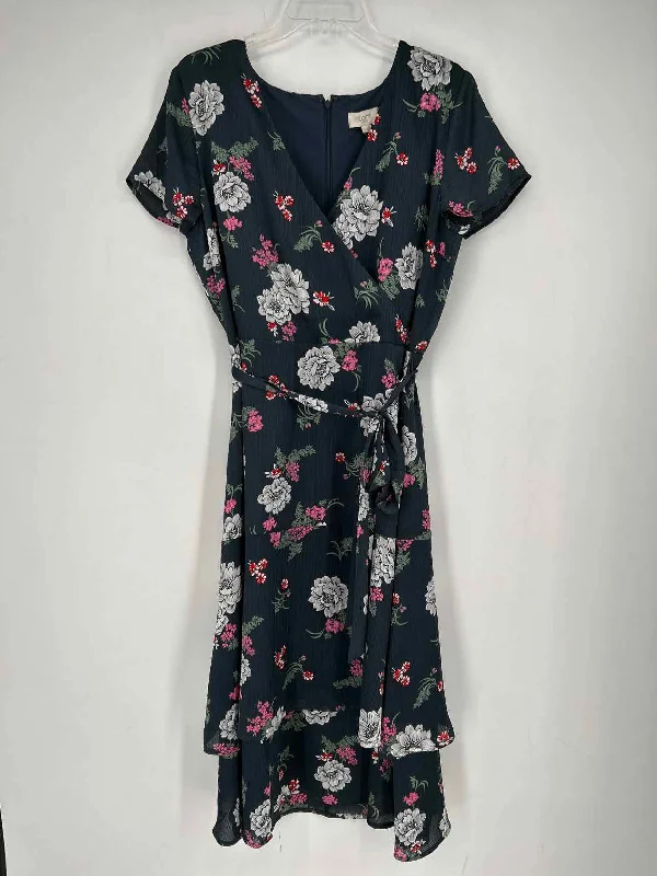 Loft Size 12 Indigo Floral NWT Dress