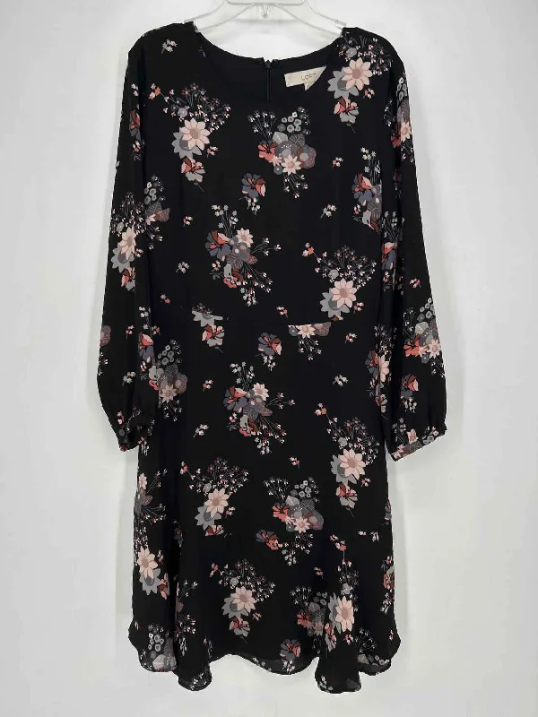 Loft Size 2 Black Floral Dress