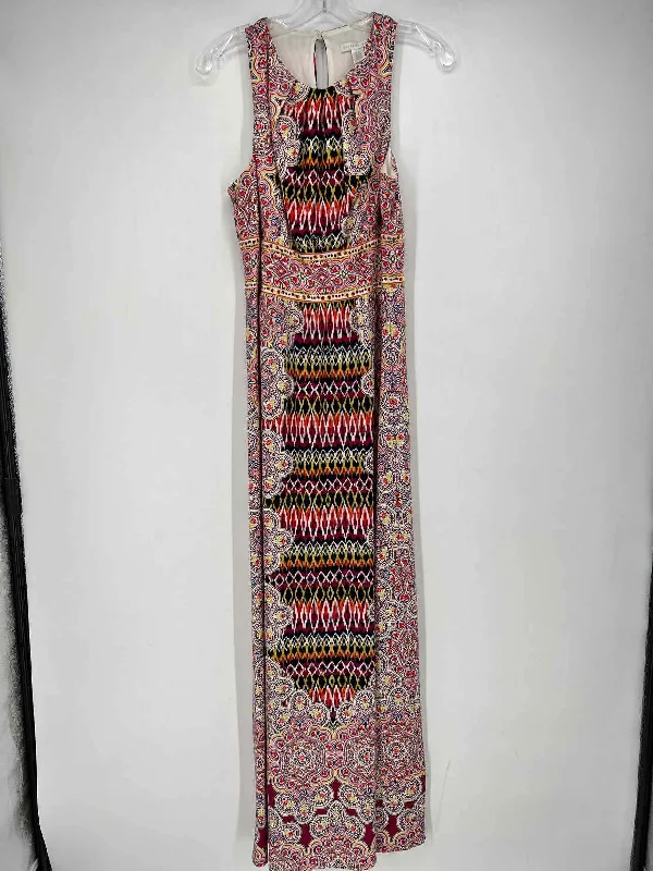 London Times Size 8 Multi Color Print Maxi