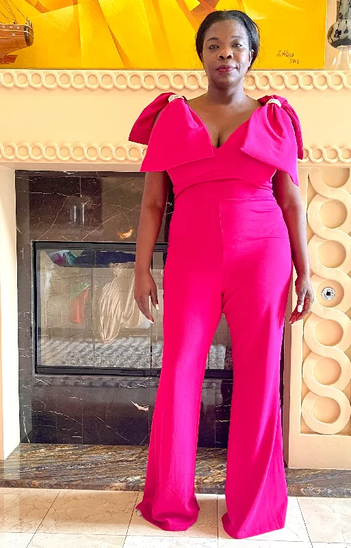 Midnight Sale Magenta Plus Size Jumpsuit