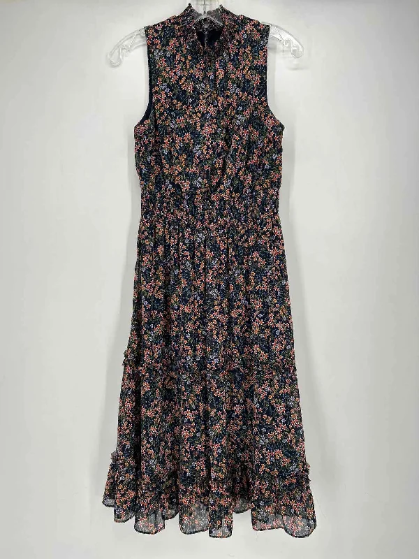 MSK Size S Navy Floral Dress