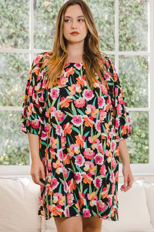 Lowest Price Tiani Full Size Floral Puff Sleeve Mini Dress