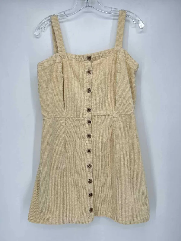 Oneil Size L Buttercream Corduroy Dress