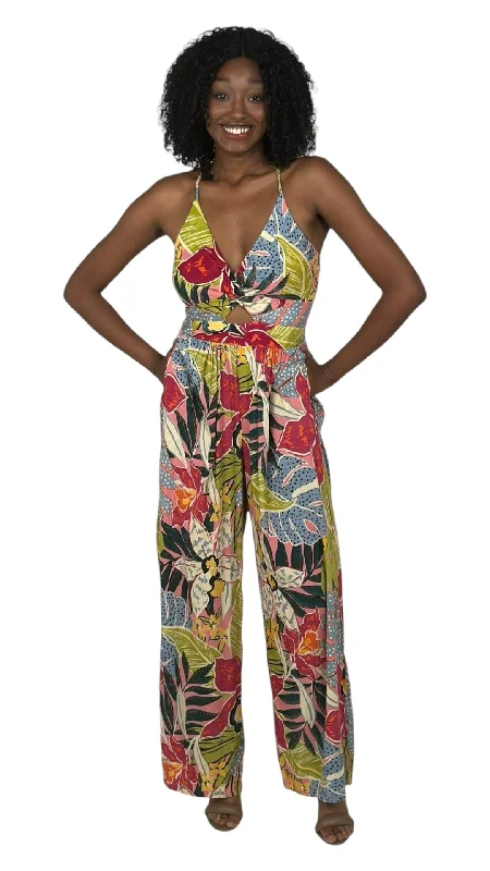 Price Slash Sleeveless Floral Jumpsuit