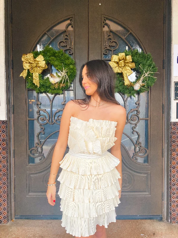 Strapless Ruffle Dress