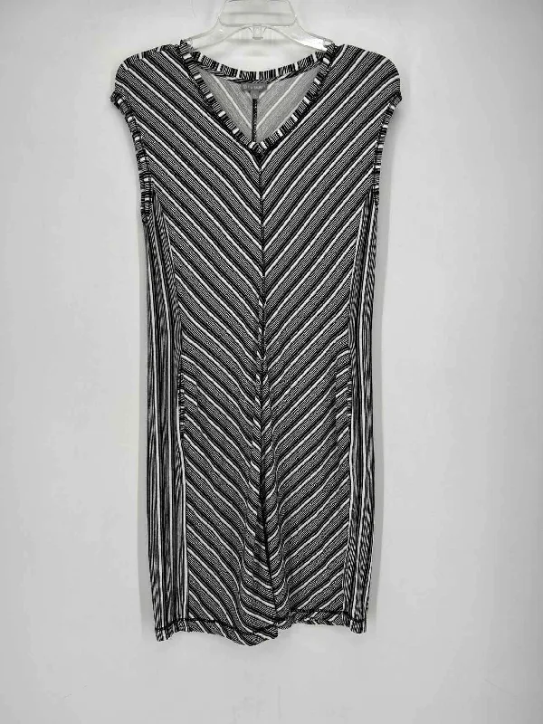 T By Talbots Size SP Black & White Striped Dress