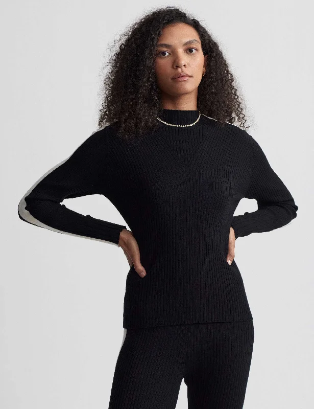 Discount Deals Wilshire Mock Neck Knit - Black