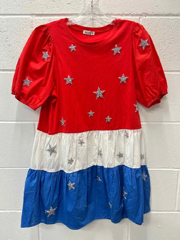 Why Size S Red, White & Blue Dress