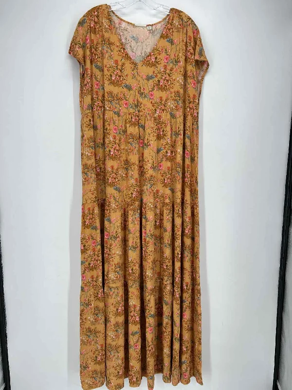 Wonderly Size XL Marigold Print Maxi